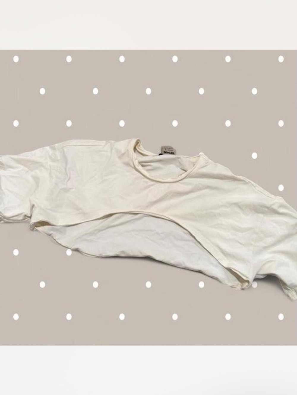 Women's Short Sleeve Tee in Cream - Casual Crewneck